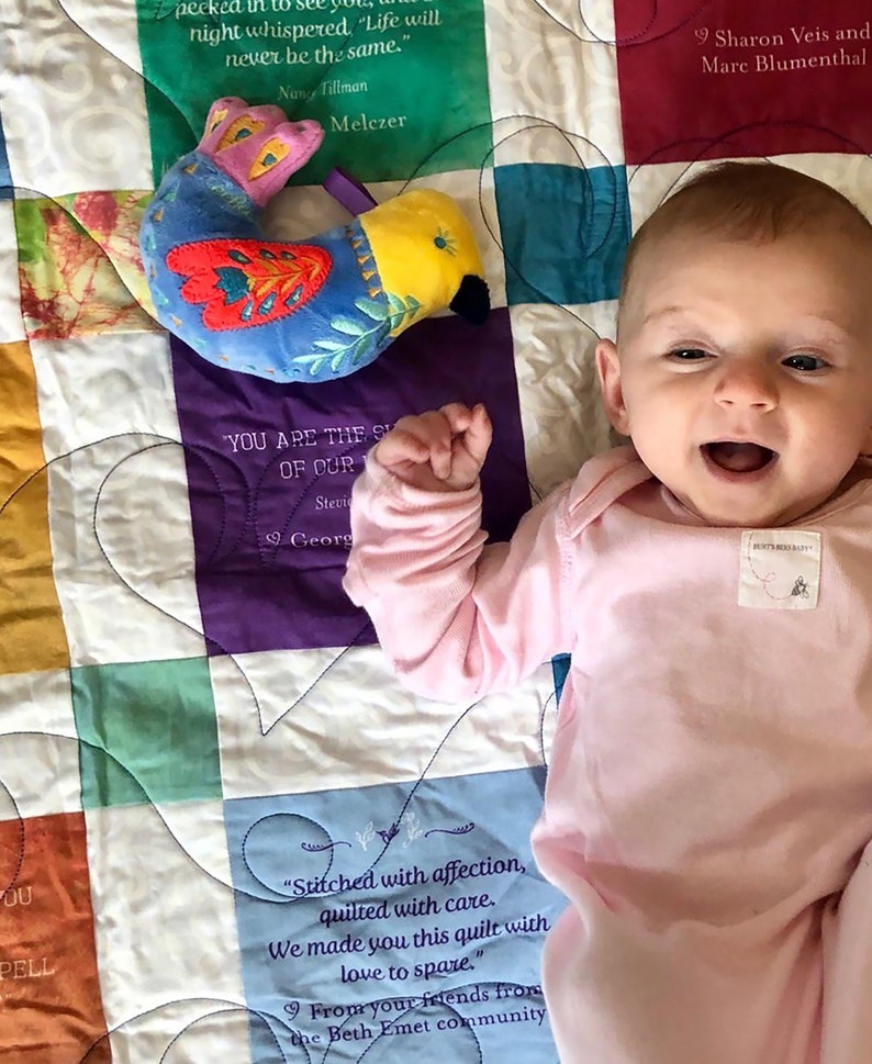Baby Quilt with loving quotes Etsy