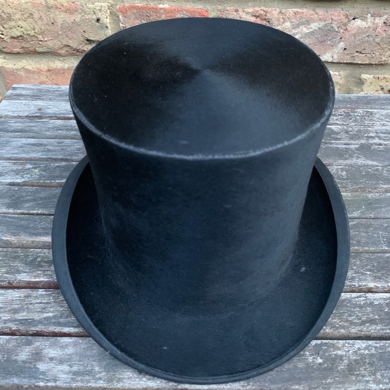 Vintage Silk Top Hat // Antique Top Hat // Black Top Hat // Steam Punk Hat // Vintage Wedding