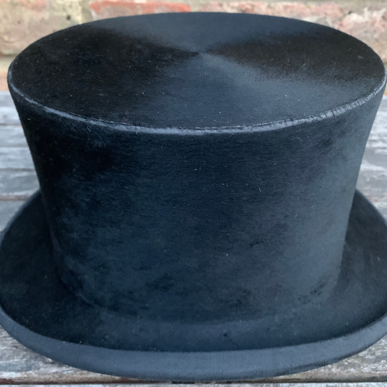 Vintage Silk Top Hat // Antique Top Hat // Black Top Hat // Steam Punk Hat // Vintage Wedding