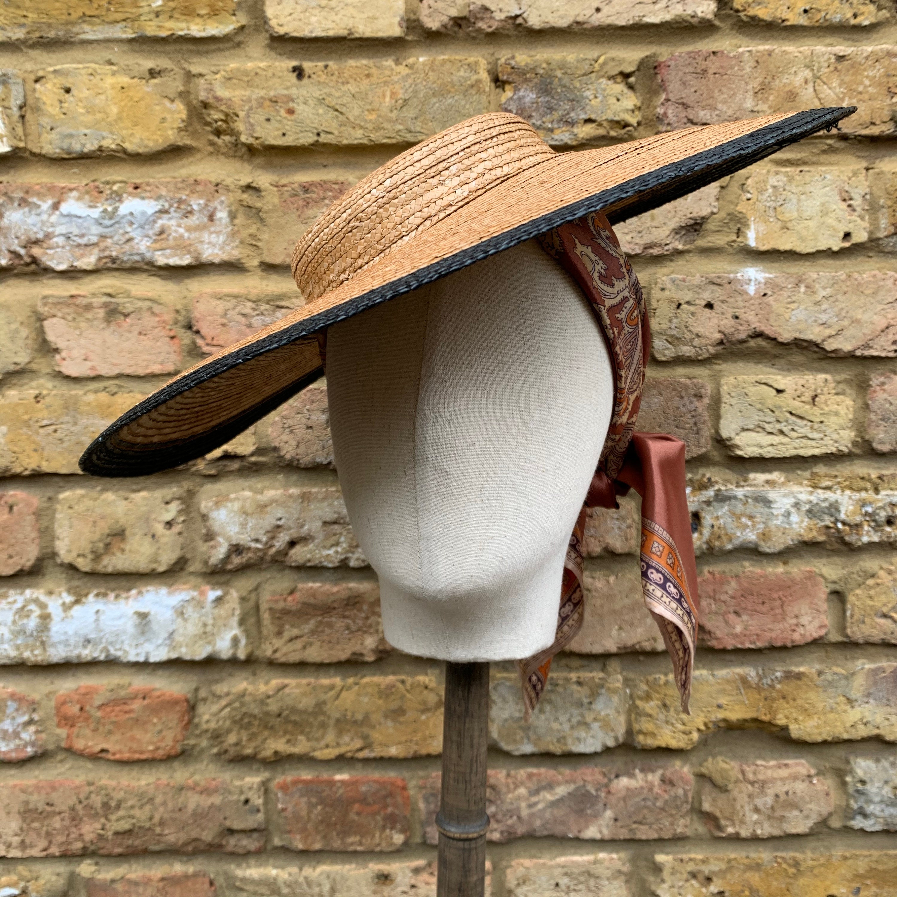 Cartwheel Hat/Ladies Boater Summer Hat Etsy