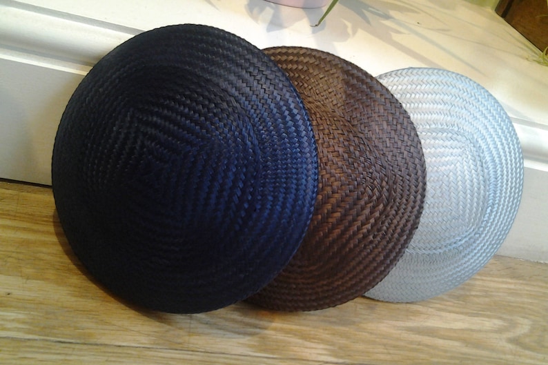 Brown Straw Button Hat Base Hat Making Supply Buntal Fascinator Cocktail Hat Millinery Supplies