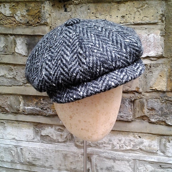 Donegal Brown Tweed Newsboy Peaky Blinders Flat Cap Bakerboy Wool Gatsby Hat