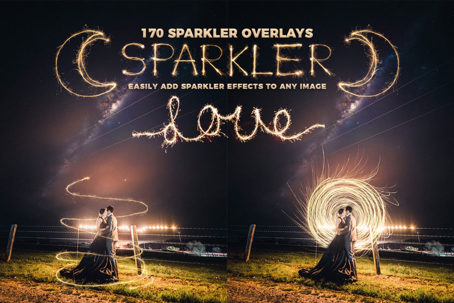170 Sparkler Overlays for Photoshop Wedding Sparklers Long | Etsy