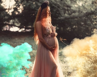 Farbige Rauchbombe Foto Overlays, Gender Reveal (JPEG & PNG) (Digitaler Download)