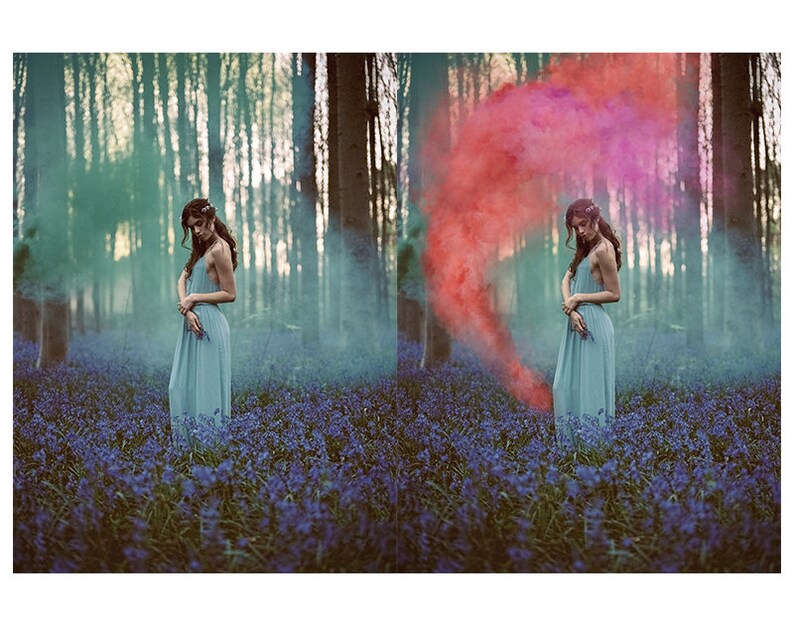 Smoke Bomb Overlays, Photoshop Overlays, Photo Overlays, JPEG, PNG, Clip-Art, Transparent, Smoke Overlays, Gender Reveal Overlays image 6