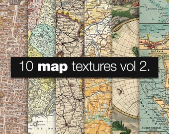 Map digital paper: "OLD WORLD MAPS" with antique maps of the world, europe, america, scandinavia