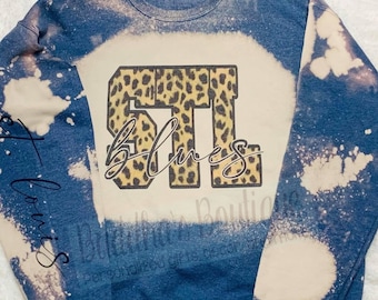 St. Louis Blues Bleach Shirt, STL Blues Shirt, Cheetah Blues Hockey, Blues STL Sports, St. Louis Sport Shirt, Everyday Shirt, Shirt for Gift