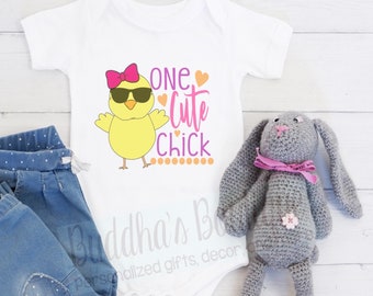 One Cute Chick Easter Shirt, Easter 2021, Girls Easter Shirt, Funny Easter Shirt, Easter Gift, Cute Easter Shirt, Easter Outfit, Girl Gift