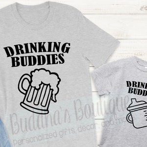 Drinking Buddies, Daddy and Me Shirt Set, Daddy and Me Outfit, Matching Dad Baby Set, Cute Dad Gift