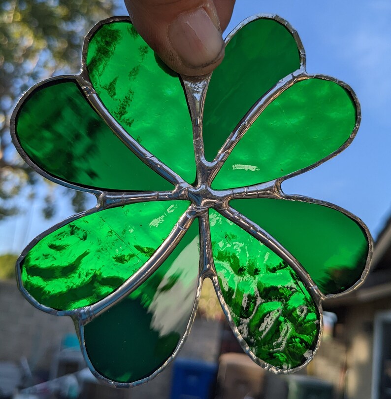 Fourleaf Clover Stained Glass Suncatcher Etsy