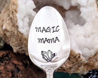 Vintage Silver Plate Coffee Spoon, Magic Mama, Mothers are Magic, Witchy Mama, Magic Crystals, Cottagecore, Mystic Mama, Mom Magic