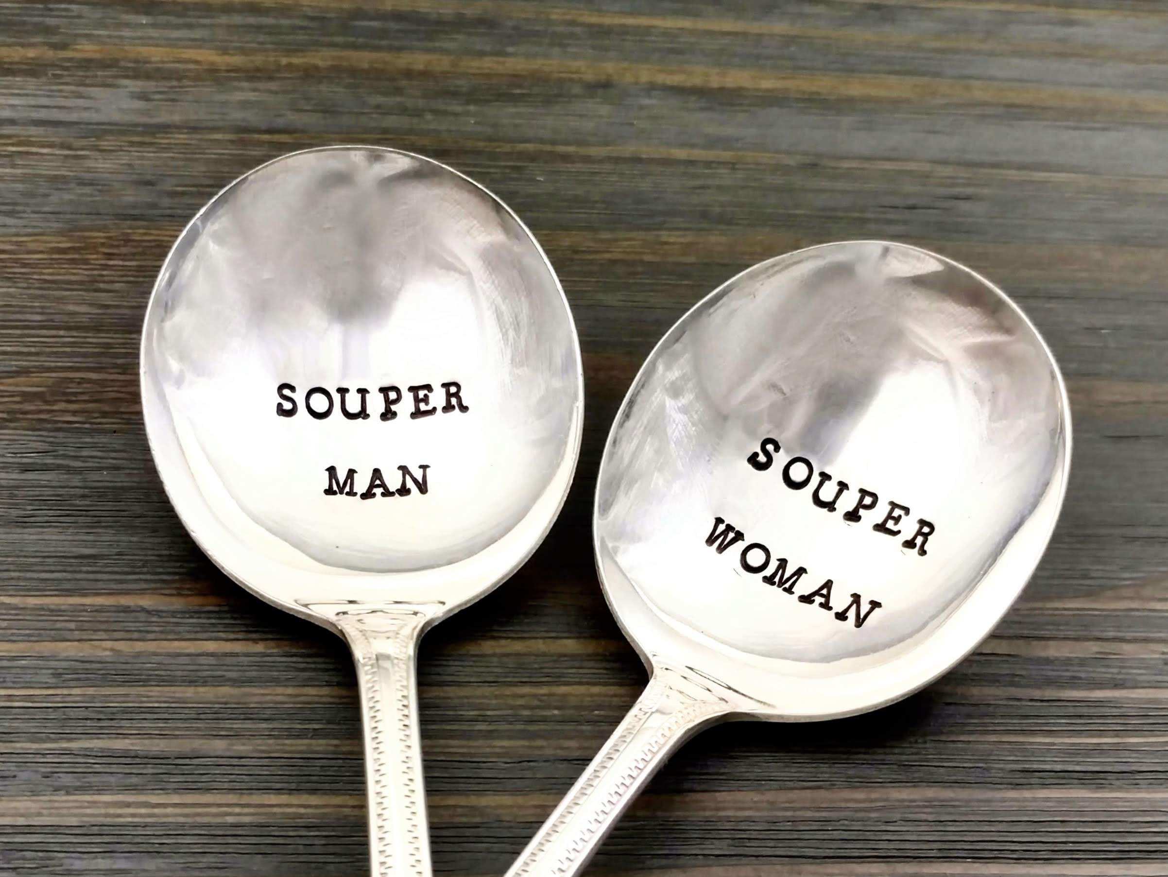 Custom Soup Spoon with Name - Super Hero Gift - Funny Gift for Birthday -  Personalized Spoon for Soup - Birthday gift for boyfriend