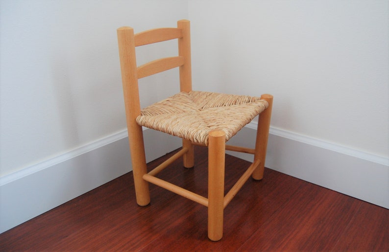 small wooden kids chair