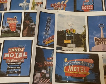 Digital Collage Sheet Motel Signs, Vintage Motel Signs, Vintage Travel, Retro Motels Junk Journal, Vintage Collage Ephemera, Diario, Papel