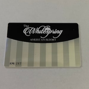 The Whitespring guest room card Cosplay Prop