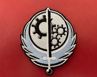 Brotherhood of Steel: Sword and Gear Patch with Hook and Loop backing