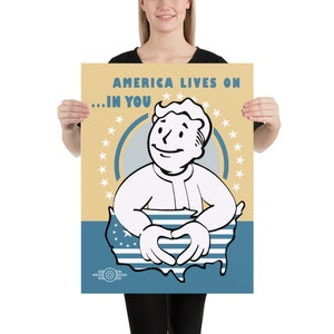 Vault-Boy Poster: America Lives On In You