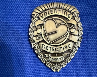 Valentine Detective Agency Badge Pin