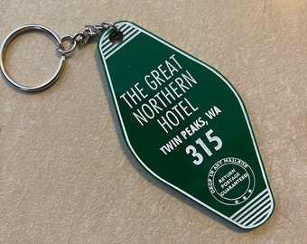 The Great Northern Hotel Room Keychain Twin Peaks