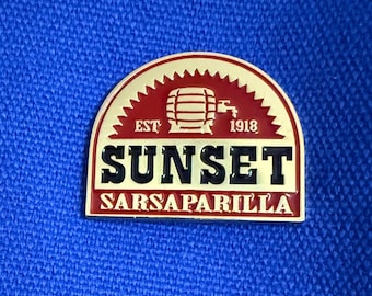 Sunset Sarsaparilla logo Pin