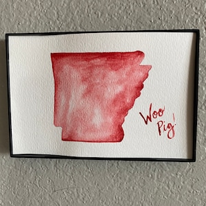 University of Arkansas Watercolor Painting- Original