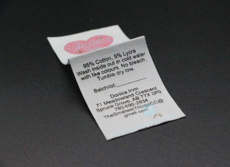 3 Color Cotton Labels, Cotton Logo Labels, Cotton Clothing Tags, Silk Print Cotton Label, Cotton Care Tag, Soft Fabric Label, Cotton Ribbon image 10