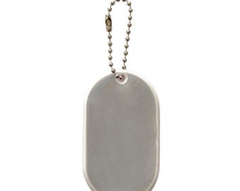 Reflective Key Ring, Reflect Pvc Key Tag, Oval Pvc Key Chain.