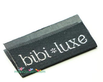 Metallic Woven Label, Lurex Woven Label, Shiny Clothing Label, Metallic Neck Label, Metallic Thread Tags, Shiny Woven Tags, Metallic Sew Tag