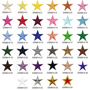 Five-Pointed Star Patch, Pentagram Patch, Pentagon Patch, Embroidered Star Patch, Embroidered Pointed Star, Five Pointed Star, Free Ship.
