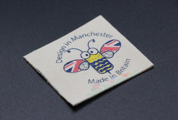 3 Color Cotton Labels, Cotton Logo Labels, Cotton Clothing Tags, Silk Print Cotton Label, Cotton Care Tag, Soft Fabric Label, Cotton Ribbon