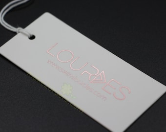 Rose Gold Hang Tag, Metallic Foil Tag, Hot Stamping Tag, Silver Foil Swing Tag, Rose Gold Tag, Foil Clothing Tag, Shiny Swing Tag, Free Ship