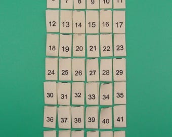 Cotton Size Label, Cotton Fabric Label, Sizing Label, Size Tags, Printed Cotton Label.