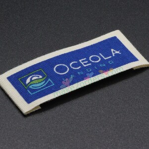 3 Color Cotton Labels, Cotton Logo Labels, Cotton Clothing Tags, Silk Print Cotton Label, Cotton Care Tag, Soft Fabric Label, Cotton Ribbon image 7