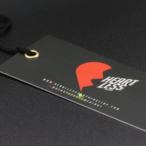 Custom Hang Tags, Clothing Swing Tags, Hanging Tag, Cardstock Tags, Clothing Tags, Swing Ticket, Swing Tag with Eyelet, Print on both side image 2