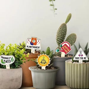 Wooden Plant Tag, Green Plant Label, Garden Plant Tag, Flower Label, Plant Marker, Wood Plant Label, Fruit Label, Herb Name Stake.