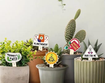 Wooden Plant Tag, Green Plant Label, Garden Plant Tag, Flower Label, Plant Marker, Wood Plant Label, Fruit Label, Herb Name Stake.