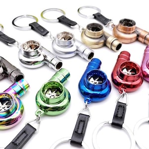Car Turbo Model, Zinc Alloy Turbo, Metal Turbine, Turbo Key Tag, Turbine Keyring, Colorful Turbo, Whistle Turbo Tag, Post shipping.