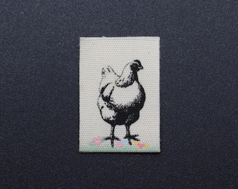 Custom Cotton Labels, Organic Cotton Tag, Printed Cotton Label, Custom Fabric Labels, Sewing in Label, Cotton Fabric Tag, Screen Print Label