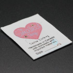 3 Color Cotton Labels, Cotton Logo Labels, Cotton Clothing Tags, Silk Print Cotton Label, Cotton Care Tag, Soft Fabric Label, Cotton Ribbon image 5