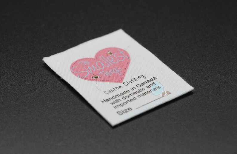 3 Color Cotton Labels, Cotton Logo Labels, Cotton Clothing Tags, Silk Print Cotton Label, Cotton Care Tag, Soft Fabric Label, Cotton Ribbon image 5
