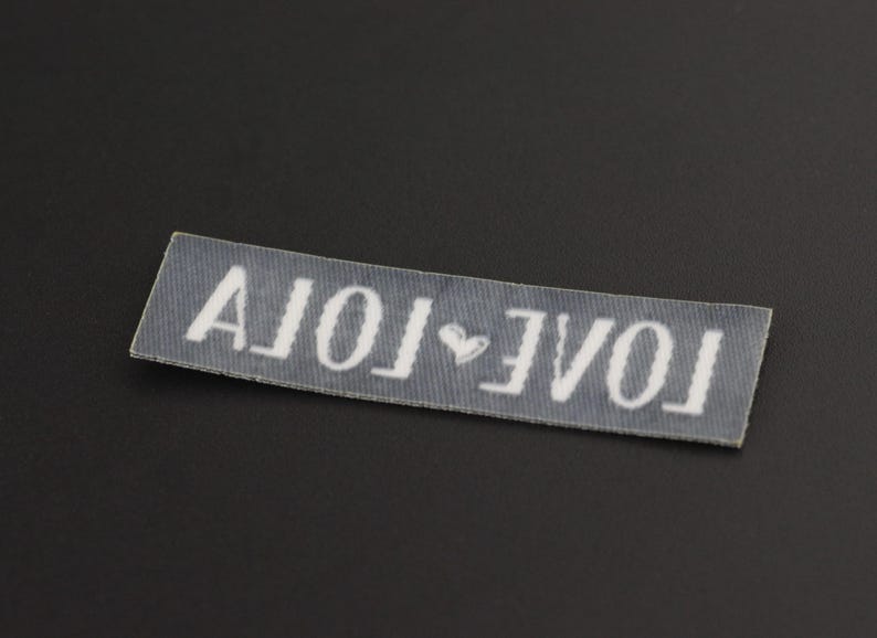 Personalized Iron, Custom Iron on Tag, Iron on Fabric Label, Iron on Name Labels, Adhesive Custom Tag, Sticky Woven Labels, Free Post Ship. image 6