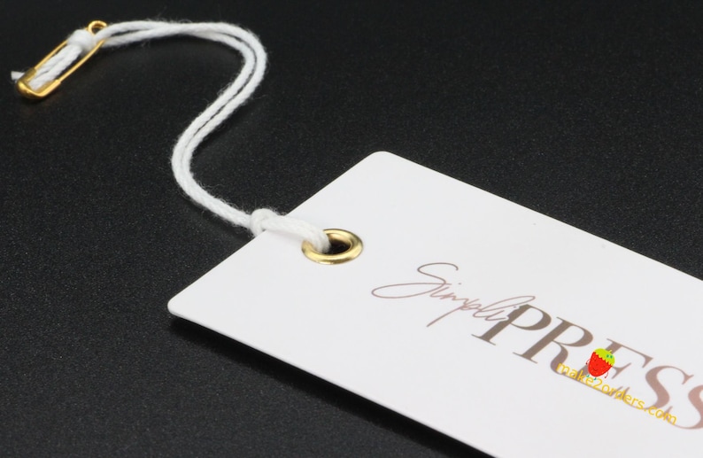 Custom Hang Tags, Clothing Swing Tags, Hanging Tag, Cardstock Tags, Clothing Tags, Swing Ticket, Swing Tag with Eyelet, Print on both side image 4