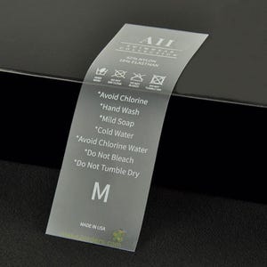 Tpu Soft Care Label, Custom Yoga Label, Custom Tpu Label, Soft Swimwear Label, Label for Gym Wear, Translucent Leggings Label, Free Ship.