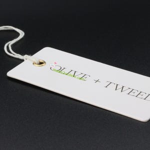 Custom Hang Tags, Clothing Swing Tags, Hanging Tag, Cardstock Tags, Clothing Tags, Swing Ticket, Swing Tag with Eyelet, Print on both side image 8