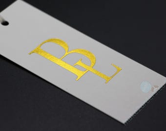 Custom Uncoated tags, Clothing Foil Tags, Clothing Swing Ticket, Rose Gold Foil Tags, Metallic Foil Tag, Personalized Tags, Custom Tags.