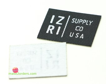 Iron on Woven Label, Self Adhesive Label, Iron on Damask Tags, Heat on Clothing Tag, Adhesive Woven Tag, Iron on Cloth Label, Non Woven Tags
