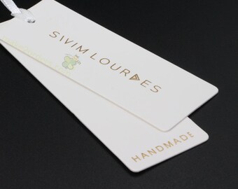 Foil Swing Ticket, Foil Printing Tags, Gold Foil Tag, Matte Gold Foil, Heavy Hang Tags, Custom Clothing Tags, Personalized Tags, Free Ship.