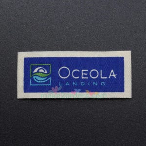 3 Color Cotton Labels, Cotton Logo Labels, Cotton Clothing Tags, Silk Print Cotton Label, Cotton Care Tag, Soft Fabric Label, Cotton Ribbon image 4