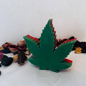 Pot leaf candle - holiday theme
