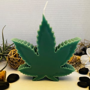 Pot leaf candle